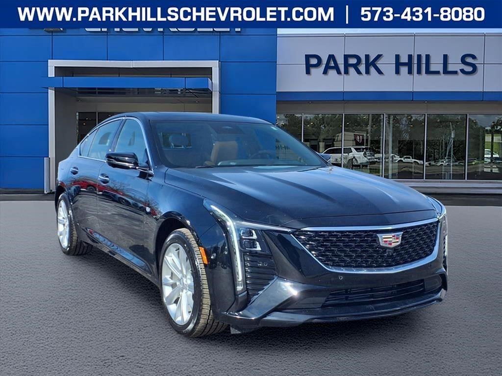 2025 Cadillac CT5 Premium Luxury in Black Raven — front three-quarter view